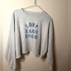 Graphic Cropped Sweatshirt